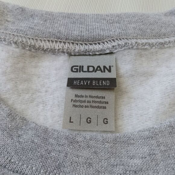 Gildan Sport Gray Allegedly Graphic Print Crew Neck Sweatshirt Adult Size Large - Picture 3 of 12
